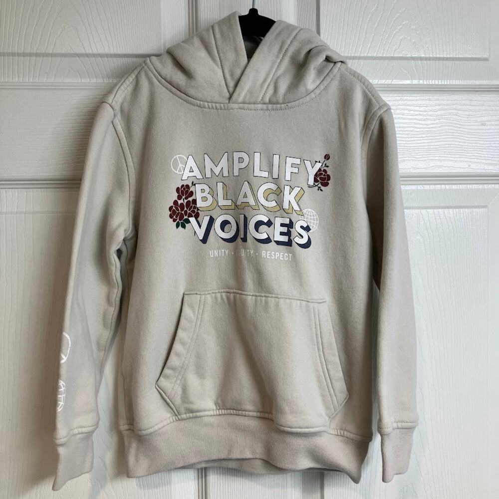 Abercrombie Kids AMPLIFY BLACK VOICES Hooded Sweatshirt Size 5/6